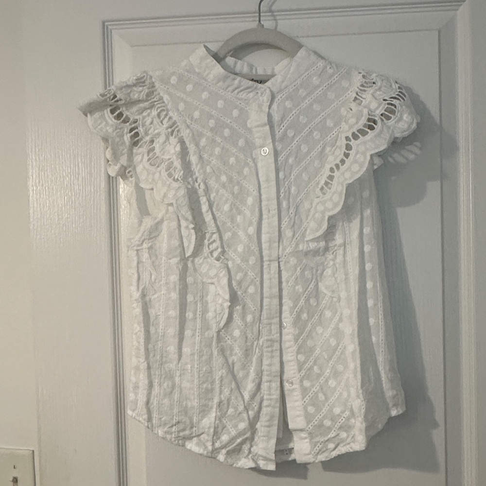 Joy Joy White Eyelet Blouse